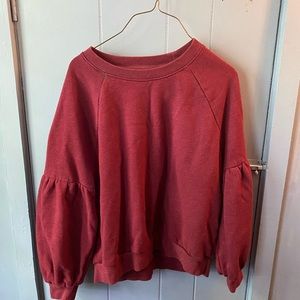 Red Bubbles sleeve crew neck